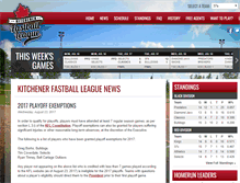 Tablet Screenshot of kitchenerfastballleague.ca